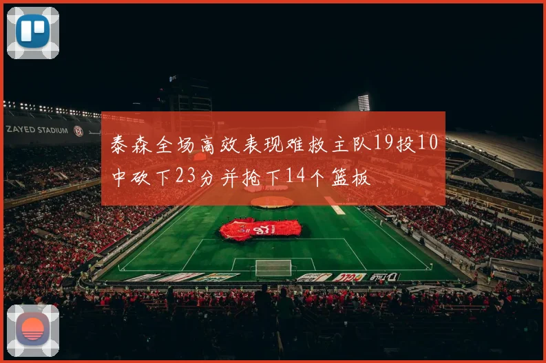 泰森全场高效表现难救主队19投10中砍下23分并抢下14个篮板